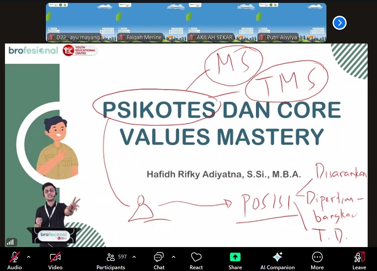 BROFESIONAL X UM METRO: MATERI CORE VALUE & PSIKOTES MASTERY 8.0