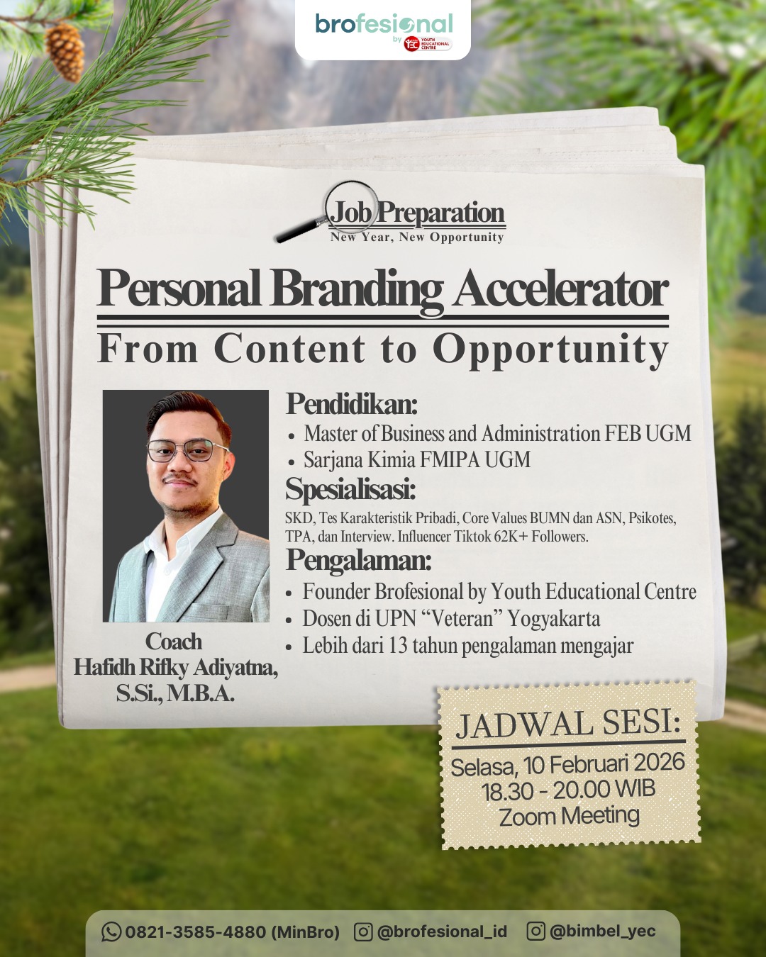 BROFESIONAL X UM METRO: Personal Branding Accelerator – From Content to Opportunity