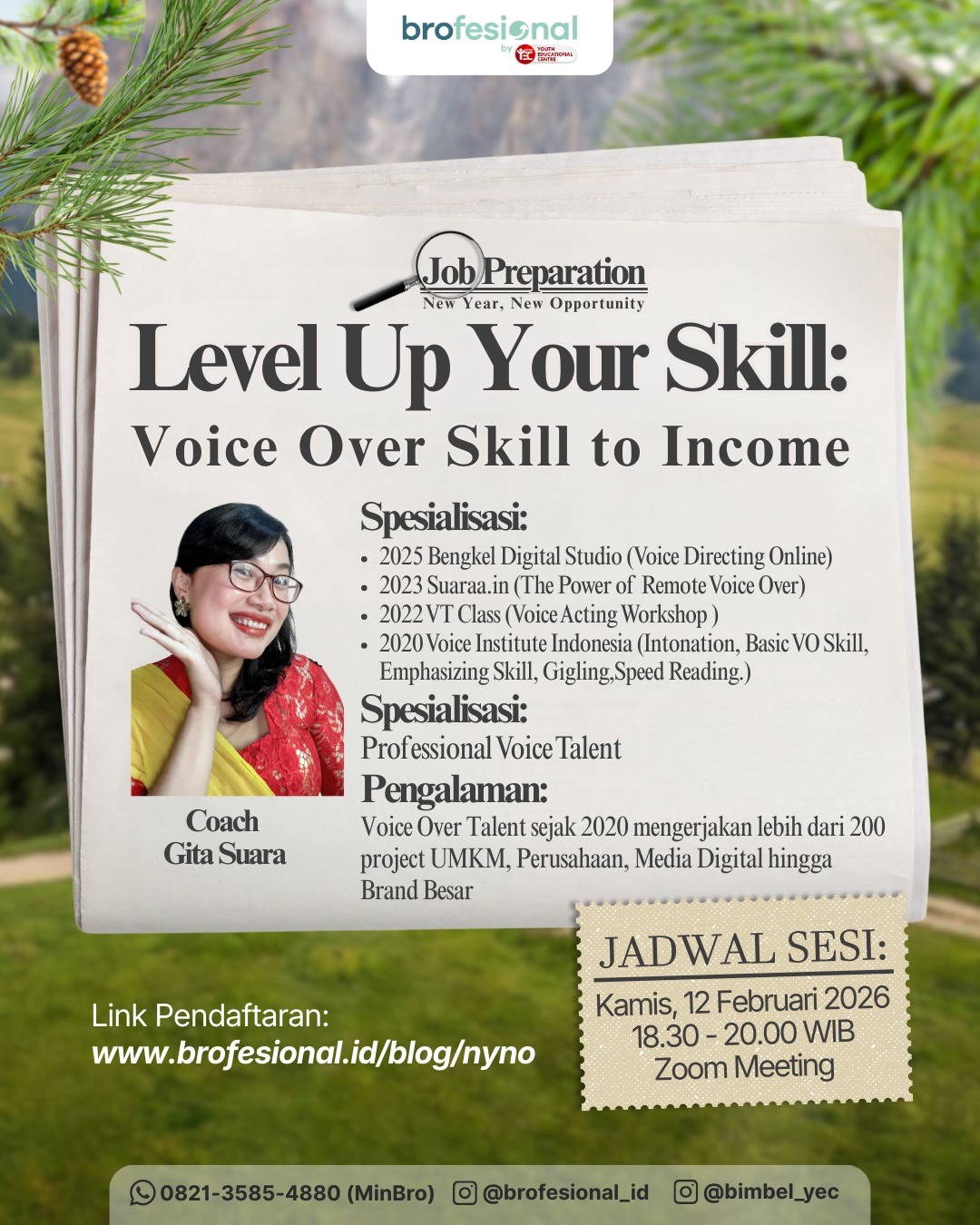 BROFESIONAL X UM METRO: : Level Up Your Skill – Voice Over Skill to Income