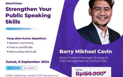 SEMINAR KARIR PUBLIC SPEAKING: Anti Nervous Nervous Club: Cara Jitu Biar Makin Pede Bicara di Depan Umum