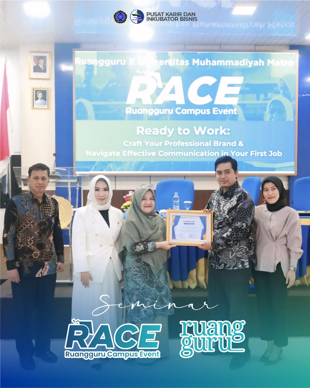 UM Metro Gelar Seminar Karir dan Tandatangani MoU dengan Ruang Guru UM Metro Gelar Seminar Karir dan Tandatangani MoU dengan Ruang Guru