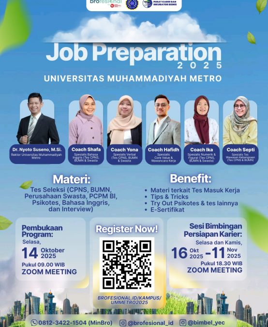 Job Preparation Pusat Karir Dan Inkubator Bisnis bersama Brofesional