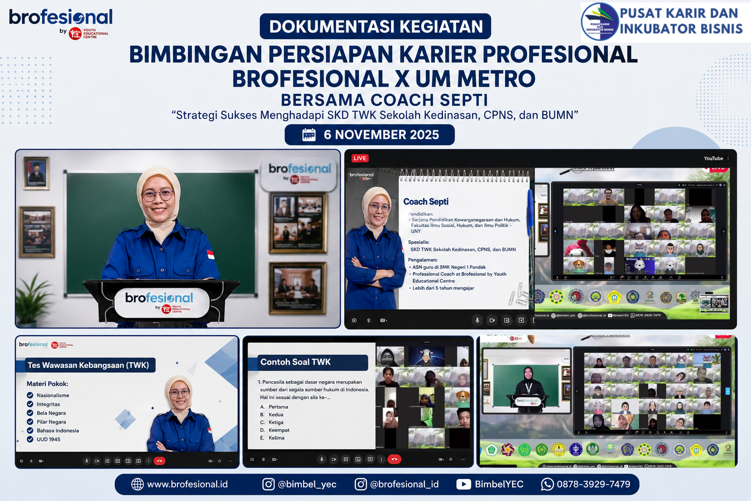 Brofesional X UM Metro Bekali Mahasiswa dengan Strategi Menghadapi Tes Wawasan Kebangsaan (TWK) Brofesional X UM Metro Bekali Mahasiswa dengan Strategi Menghadapi Tes Wawasan Kebangsaan (TWK)