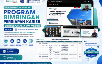 PUSKIB UM Metro Terima Laporan Pelaksanaan Program Bimbingan Persiapan Karier Brofesional x UM Metro Batch 1