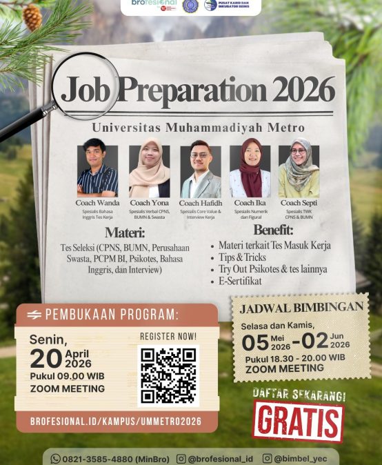 ✨BROFESIONAL X UM METRO:  JOB PREPARATION 2026 is Calling You! ✨