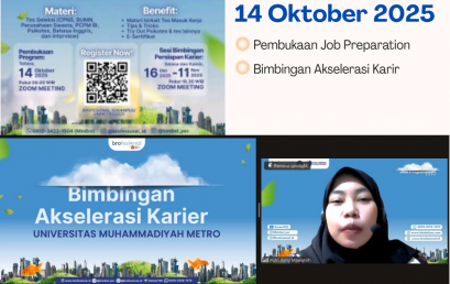 Pusat Karir dan Inkubator Bisnis UM Metro Bersama Brofesional Resmi Buka Kegiatan Job Preparation 2025